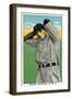 Spokane, WA, Spokane Northwestern League, Holm, Baseball Card-Lantern Press-Framed Art Print