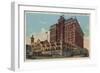 Spokane, WA - View of Davenport Hotel No.1-Lantern Press-Framed Art Print