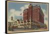 Spokane, WA - View of Davenport Hotel No.2-Lantern Press-Framed Stretched Canvas