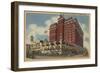 Spokane, WA - View of Davenport Hotel No.2-Lantern Press-Framed Art Print