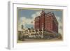 Spokane, WA - View of Davenport Hotel No.2-Lantern Press-Framed Art Print