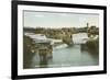 Spokane, WA - View of Middle Falls & River-Lantern Press-Framed Premium Giclee Print