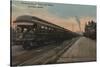 Spokane, WA - View of N. Pacific Train & Depot-Lantern Press-Stretched Canvas