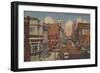 Spokane, WA - View of Riverside Ave.-Lantern Press-Framed Art Print