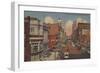 Spokane, WA - View of Riverside Ave.-Lantern Press-Framed Art Print