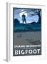 Spokane, Washington - Bigfoot-Lantern Press-Framed Art Print