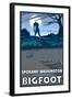 Spokane, Washington - Bigfoot-Lantern Press-Framed Art Print