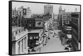 Spokane, Washington - Riverside Avenue Photograph-Lantern Press-Framed Stretched Canvas