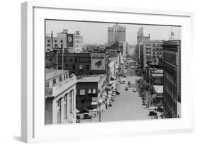 Spokane, Washington - Riverside Avenue Photograph-Lantern Press-Framed Art Print