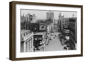 Spokane, Washington - Riverside Avenue Photograph-Lantern Press-Framed Art Print