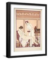 Sponge Bath, Illustration from 'The Works of Hippocrates', 1934 (Colour Litho)-Joseph Kuhn-Regnier-Framed Giclee Print