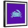 Sponge Crab Aqua-Tina Lavoie-Framed Giclee Print