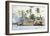 Sponge Fisherman, Bahamas-Winslow Homer-Framed Premium Giclee Print