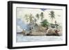 Sponge Fisherman, Bahamas-Winslow Homer-Framed Premium Giclee Print