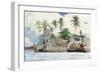 Sponge Fisherman, Bahamas-Winslow Homer-Framed Premium Giclee Print