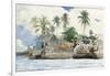 Sponge Fisherman, Bahamas-Winslow Homer-Framed Giclee Print