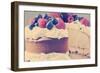 Sponge Layer Cake with Fresh Whipped Cream, Raspberry Jelly and Raspberries, Strawberries and Blueb-Milleflore Images-Framed Photographic Print