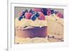 Sponge Layer Cake with Fresh Whipped Cream, Raspberry Jelly and Raspberries, Strawberries and Blueb-Milleflore Images-Framed Photographic Print