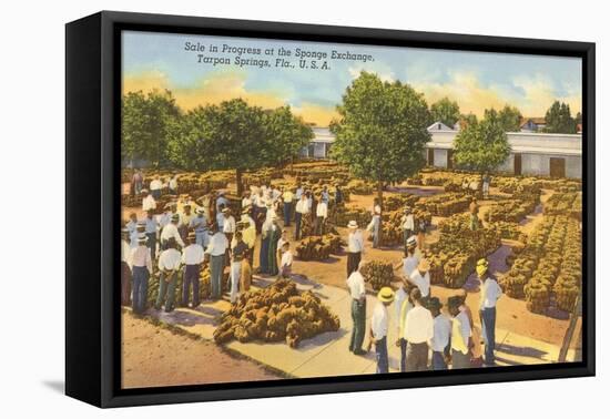 Sponge Market, Tarpon Springs, Florida-null-Framed Stretched Canvas