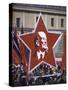 Spontaneous Demonstration After Military May Day Parade, Red Flags and Portraits of Marx and Lenin-Howard Sochurek-Stretched Canvas