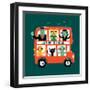Spooky Bus-Michael Buxton-Framed Art Print