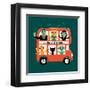 Spooky Bus-Michael Buxton-Framed Art Print