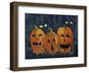 Spooky Eyes Halloween Pumpkins-sylvia pimental-Framed Art Print