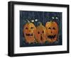 Spooky Eyes Halloween Pumpkins-sylvia pimental-Framed Art Print