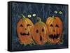 Spooky Eyes Halloween Pumpkins-sylvia pimental-Framed Stretched Canvas