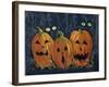 Spooky Eyes Halloween Pumpkins-sylvia pimental-Framed Art Print