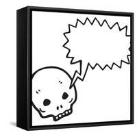 Spooky Graffiti Style Halloween Skull Cartoon-lineartestpilot-Framed Stretched Canvas