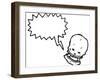 Spooky Graffiti Style Halloween Skull Cartoon-lineartestpilot-Framed Photographic Print