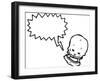 Spooky Graffiti Style Halloween Skull Cartoon-lineartestpilot-Framed Photographic Print