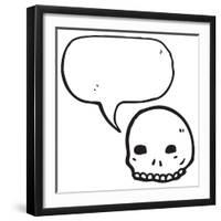 Spooky Graffiti Style Halloween Skull Cartoon-lineartestpilot-Framed Photographic Print