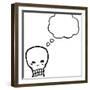 Spooky Graffiti Style Halloween Skull Cartoon-lineartestpilot-Framed Photographic Print