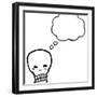 Spooky Graffiti Style Halloween Skull Cartoon-lineartestpilot-Framed Photographic Print