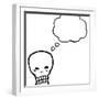 Spooky Graffiti Style Halloween Skull Cartoon-lineartestpilot-Framed Photographic Print