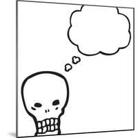 Spooky Graffiti Style Halloween Skull Cartoon-lineartestpilot-Mounted Photographic Print