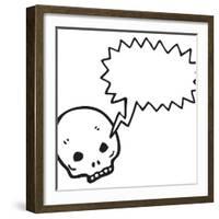 Spooky Graffiti Style Halloween Skull Cartoon-lineartestpilot-Framed Photographic Print