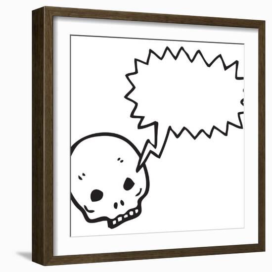 Spooky Graffiti Style Halloween Skull Cartoon-lineartestpilot-Framed Photographic Print