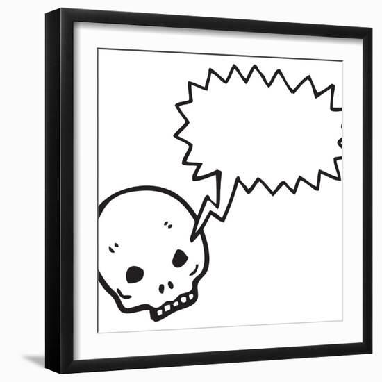 Spooky Graffiti Style Halloween Skull Cartoon-lineartestpilot-Framed Photographic Print