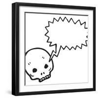 Spooky Graffiti Style Halloween Skull Cartoon-lineartestpilot-Framed Photographic Print