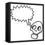 Spooky Graffiti Style Skull Cartoon-lineartestpilot-Framed Stretched Canvas