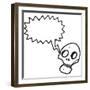 Spooky Graffiti Style Skull Cartoon-lineartestpilot-Framed Photographic Print