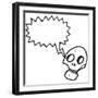 Spooky Graffiti Style Skull Cartoon-lineartestpilot-Framed Photographic Print