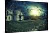 Spooky Haunted House at Dusk-Netfalls-Stretched Canvas