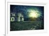 Spooky Haunted House at Dusk-Netfalls-Framed Photographic Print