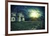 Spooky Haunted House at Dusk-Netfalls-Framed Photographic Print