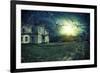 Spooky Haunted House at Dusk-Netfalls-Framed Photographic Print