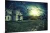 Spooky Haunted House at Dusk-Netfalls-Mounted Photographic Print